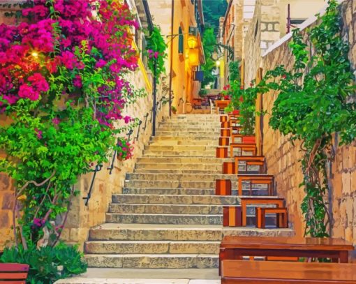 Hvar Alleys Photography Paint By Numbers