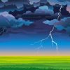 Illustration Stormy Sky Paint By Numbers