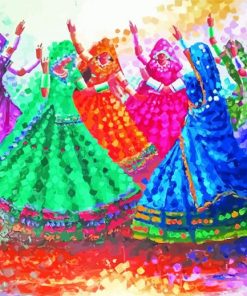 Indian Dancing Girls Paint By Numbers