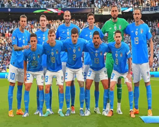 Italy National Football Team Paint By Numbers