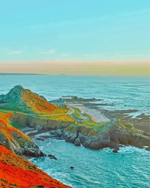 Jersey Channel Islands Landscape Paint By Numbers