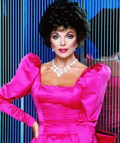 Joan Collins In Pink Paint By Numbers