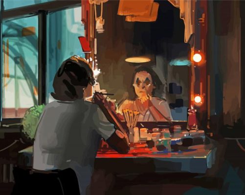 Joaquin Phoenix Joker In The Mirror Paint By Numbers