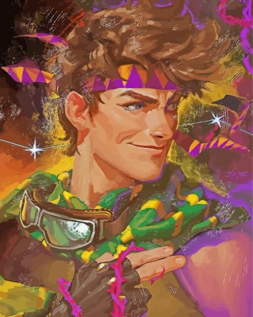 Joseph Joestar Character Art Paint By Numbers