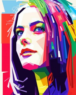 Kaya Scodelario Pop Art Paint By Numbers