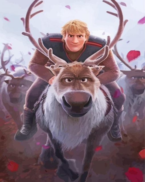 Kristoff And Sven Paint By Numbers