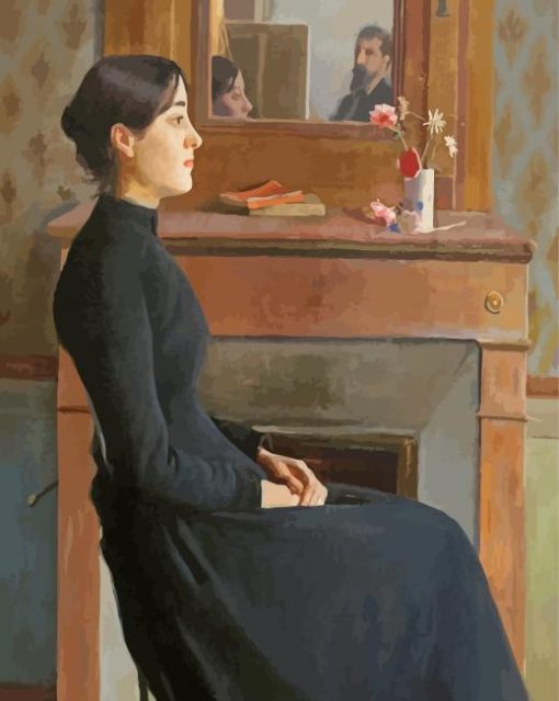 Lady In The Mirror Paint By Numbers