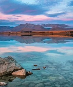 Lake Tekapo Pink Sunset Paint By Numbers