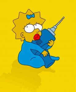 Maggie Simpson Animation Character Paint By Numbers