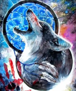 Magical Dream Catcher Wolf Paint By Numbers