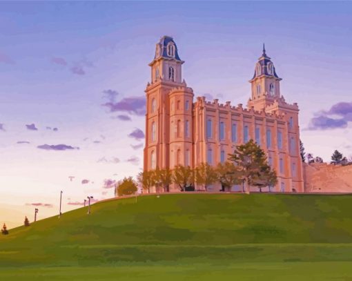 Manti Temple Utah Paint By Numbers