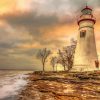 Marblehead Lighthouse At Sunset Paint By Numbers