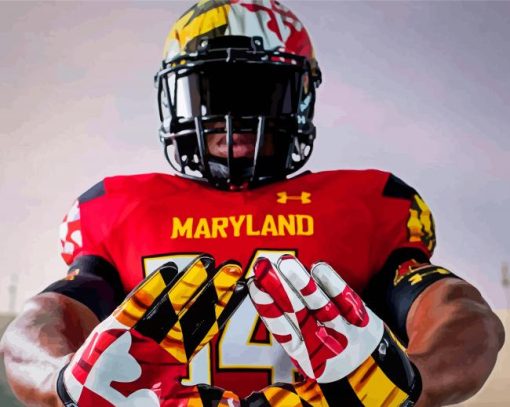 Maryland Terrapins Football Player Paint By Numbers