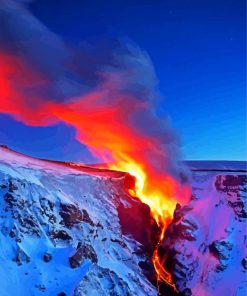 Mix Of Volcano And Snow Paint By Numbers