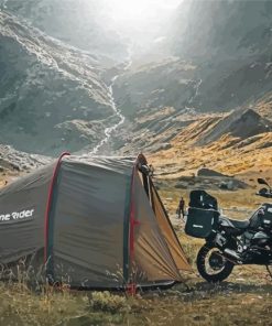 Motorcycle Camping Paint By Numbers