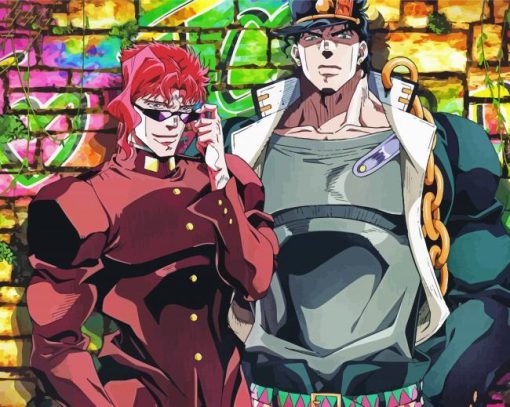 Noriaki Kakyoin And Jotaro Kujo Paint By Numbers