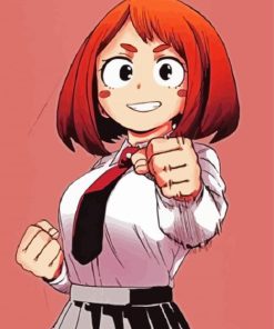 Ochako Uraraka Character Art Paint By Numbers