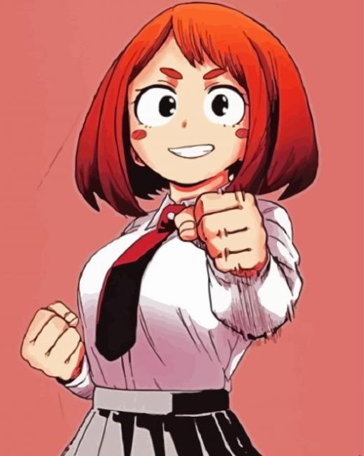 Ochako Uraraka Character Art Paint By Numbers