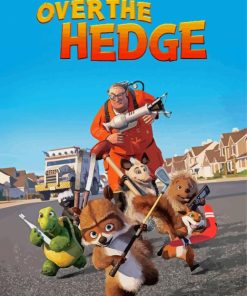 Over The Hedge Poster Paint By Numbers