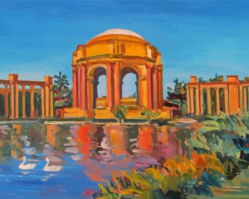 Palace Of Fine Arts California Paint By Numbers