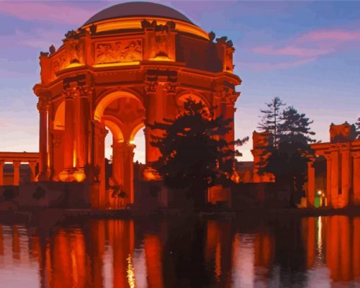 Palace Of Fine Arts California San Francisco Paint By Numbers