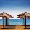 Parasols On The Beach Sand Paint By Numbers