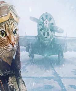 Pilot Cat Paint By Numbers