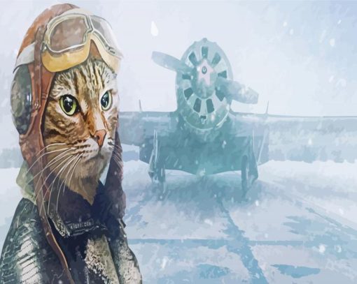 Pilot Cat Paint By Numbers