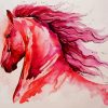 Pink Horse Art Paint By Numbers