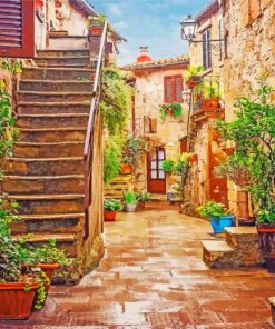 Pitigliano Buildings Paint By Numbers