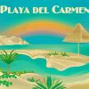 Playa Del Carmen Vintage Poster Paint By Numbers