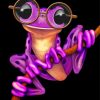 Purple Frog In Glasses Paint By Numbers