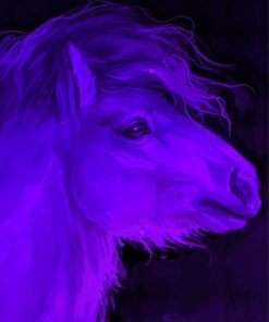 Purple Horse Paint By Numbers