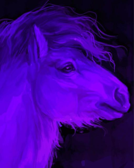 Purple Horse Paint By Numbers