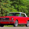 Red 1966 Mustang Paint By Numbers