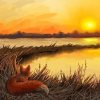 Red Fox At Sunset Paint By Numbers