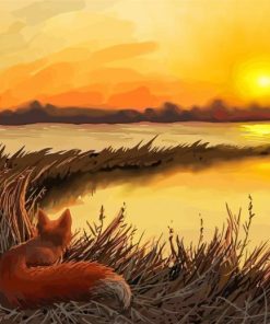 Red Fox At Sunset Paint By Numbers