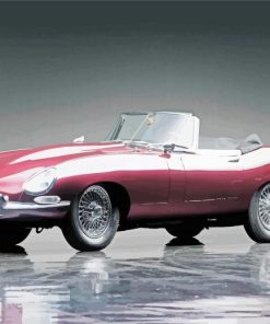 Red Jaguar E Type Paint By Numbers