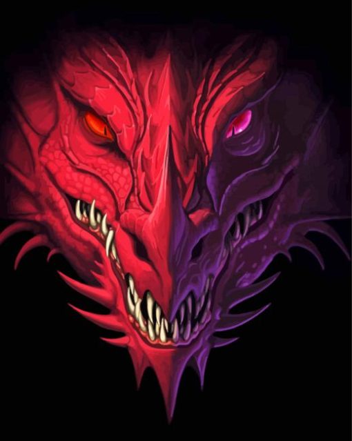 Red Dragon Paint By Numbers