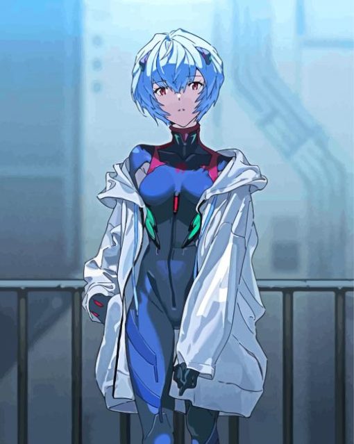 Rei Ayanami Anime Character Paint By Numbers