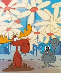 Rocky And Bullwinkle Paint By Numbers