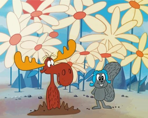 Rocky And Bullwinkle Paint By Numbers