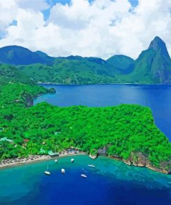 Saint Lucia Island Paint By Numbers