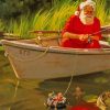 Santa Fishing Art Paint By Numbers