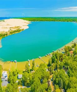 Silver Lake Michigan USA Paint By Numbers