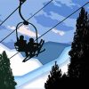 Ski Lift Silhouette Paint By Numbers