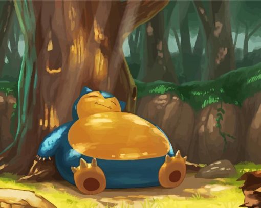 Sleepy Snorlax Paint By Numbers