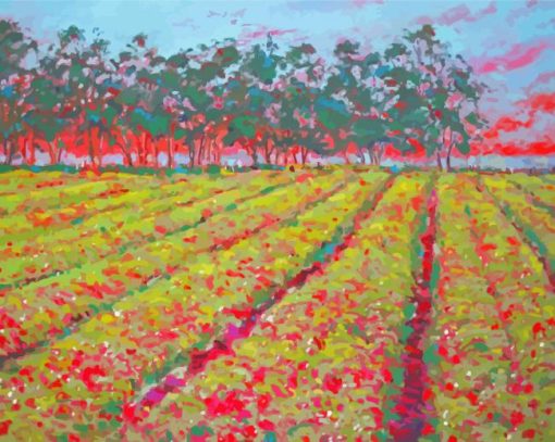 Strawberry Field Art Paint By Numbers