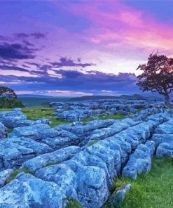 Sunset Over Yorkshire Dales Landscape Paint By Numbers