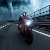 Suzuki Gsxr Biker Escaping From Tornado Paint By Numbers